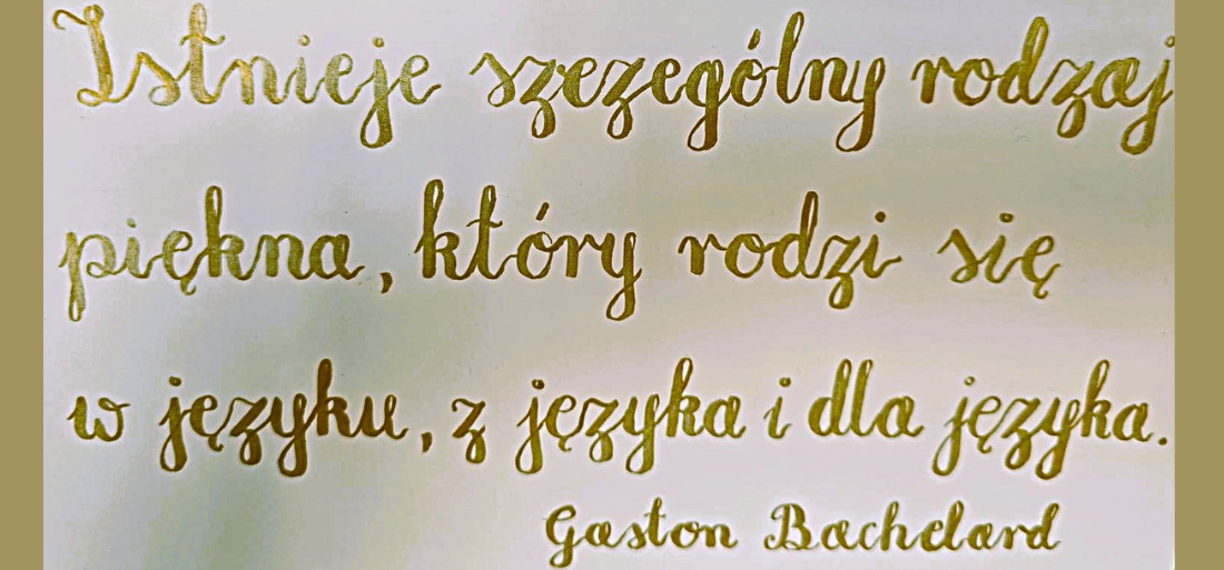 Zdjęcie motta wykonanego przez uczennicę